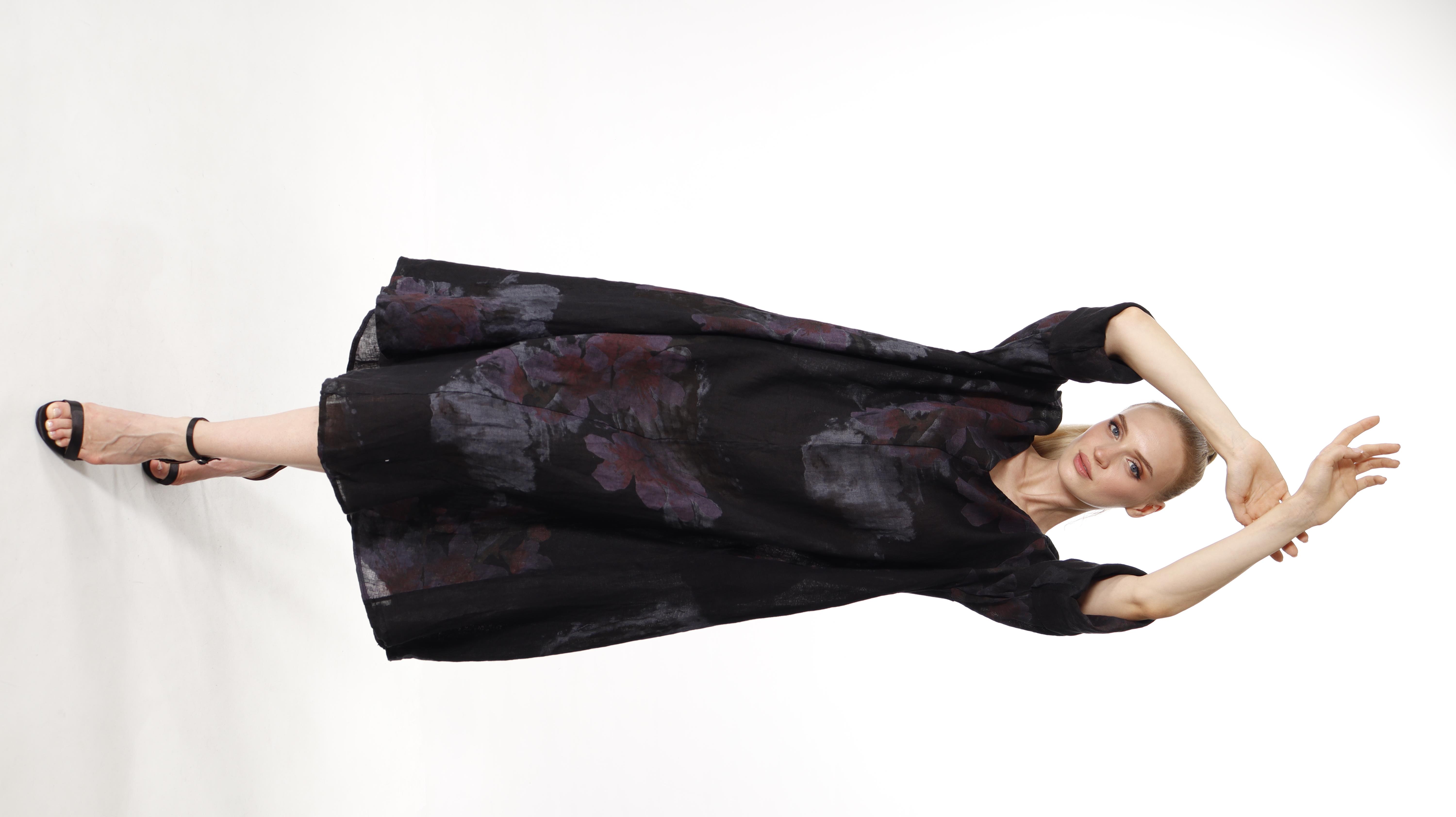 İtalyan Oversize Keten Elbise