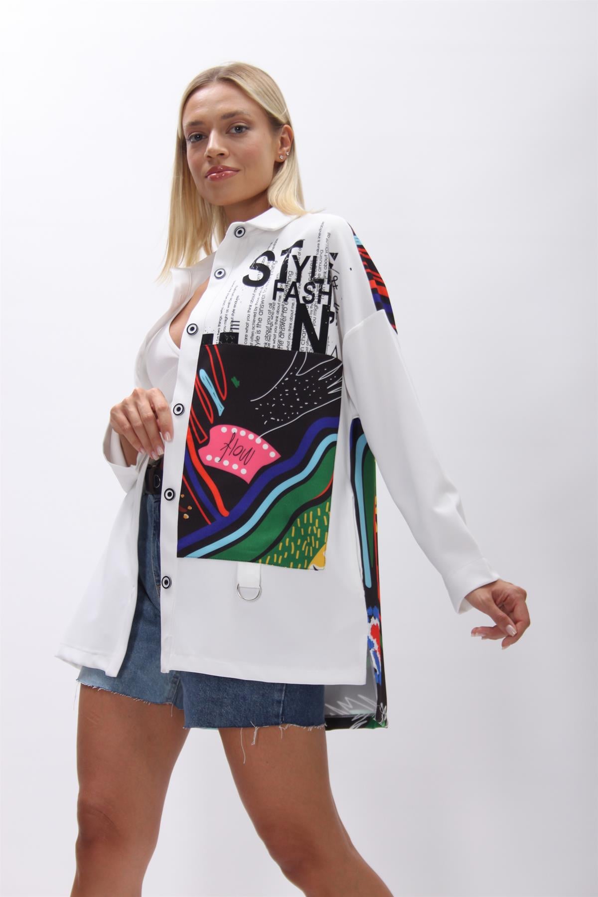 Style Fashion Gömlek Beyaz