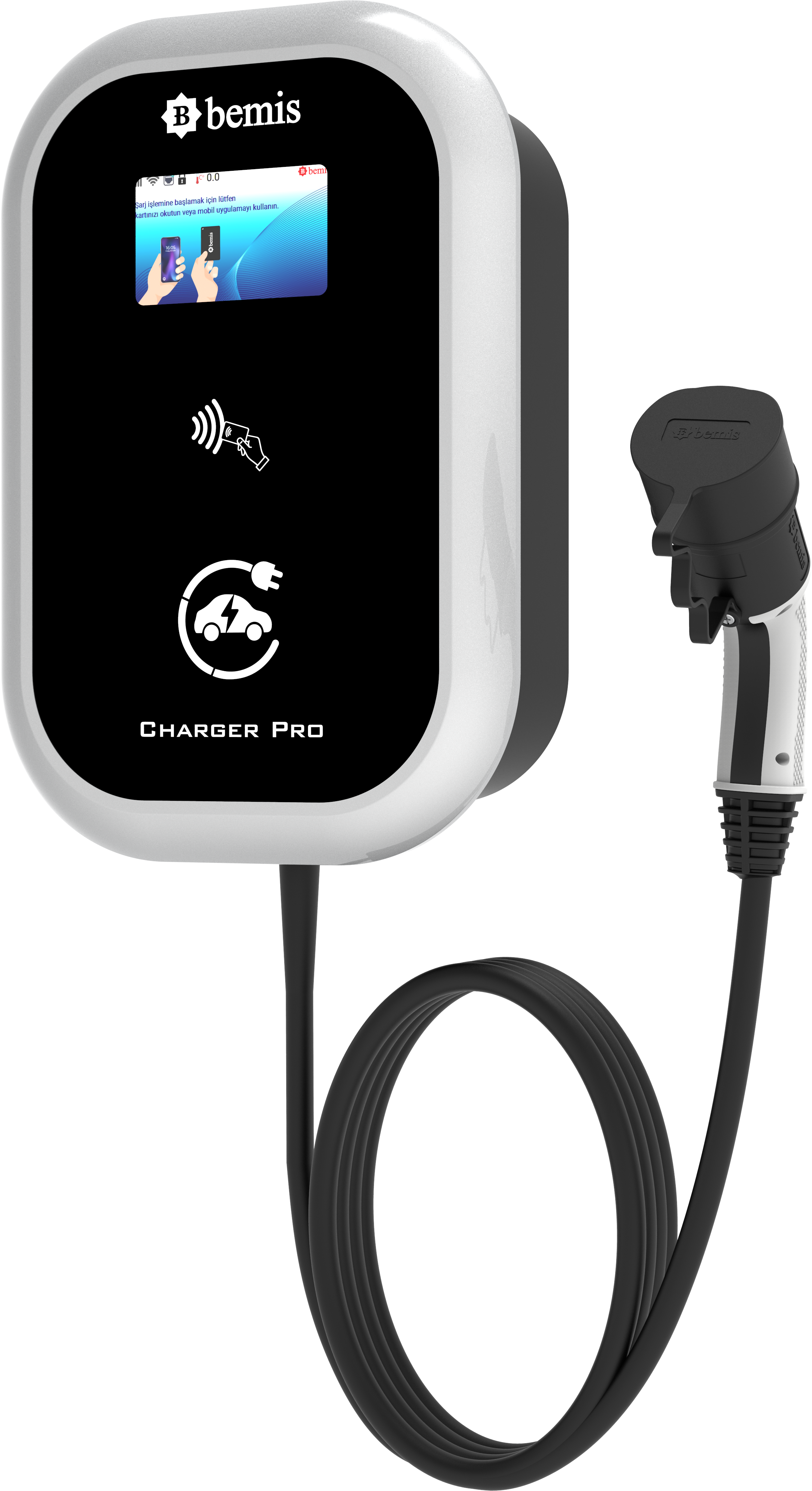 BEMİSEkranlı Kablo Ucu Prizli Model 2 Charger Plus 11 kw Trifaze 16A