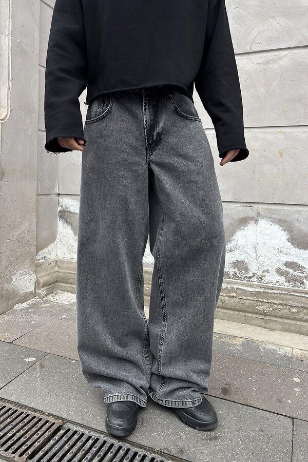 Dark Grey Eskitme Ton Extreme Baggy Jeans