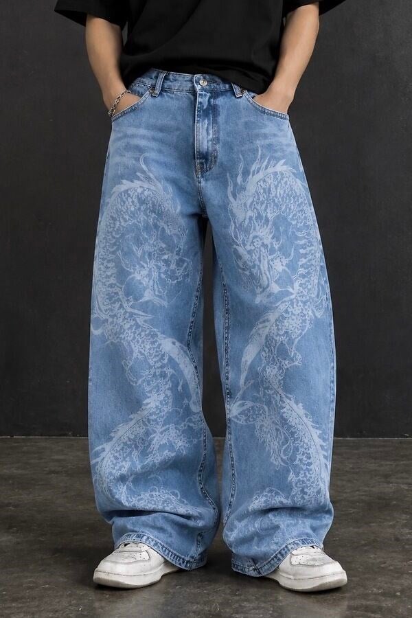 Frost Dragon Wash Unisex Baggy Jean