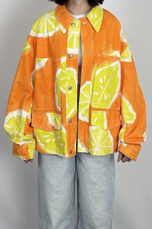 Lemon Print Denim Jacket