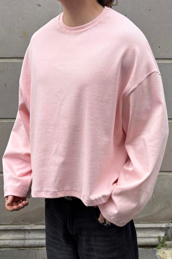 MW Premium Boxy Fit Pink Sweatshirt