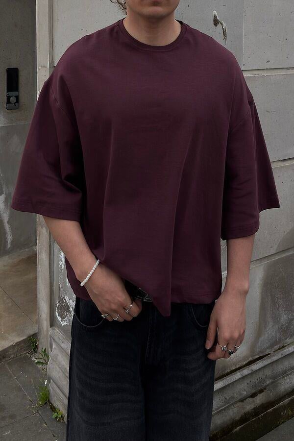 MW Premium Special Oversized Bordeaux T-shirt