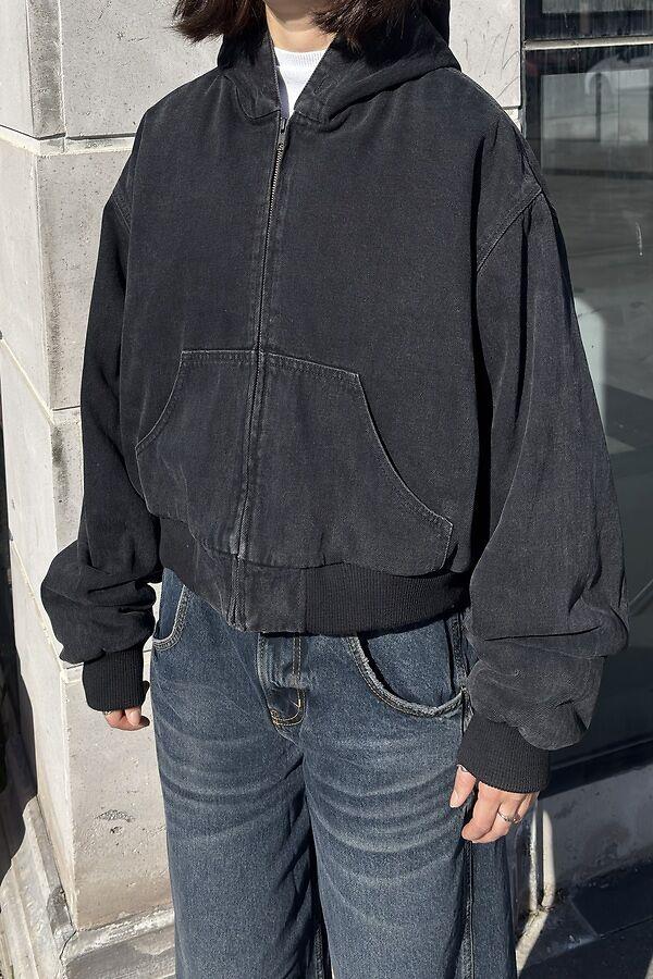 Premium Black Daria Giacca Canvas Jacket
