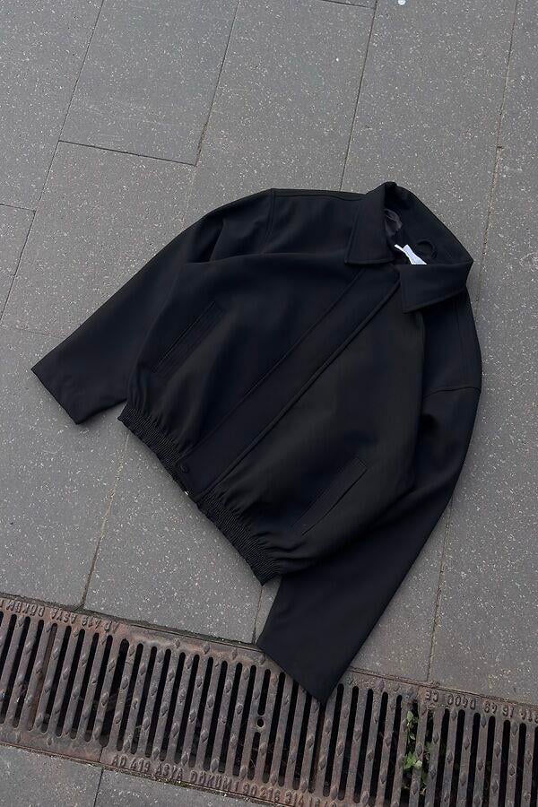 Premium Black Hidden Zipper Bomber Jacket