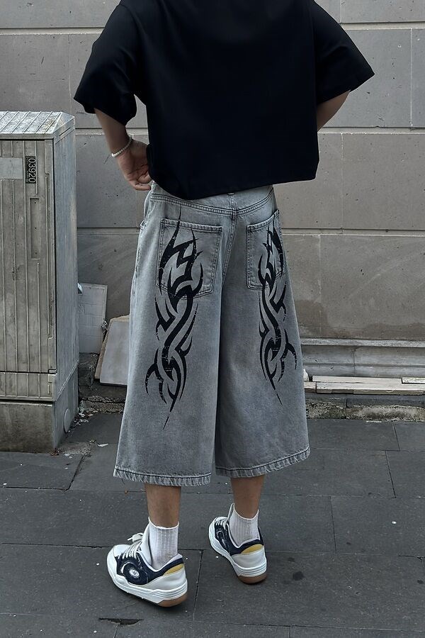 Premium Phantom Tribal Baggy Unisex Jorts