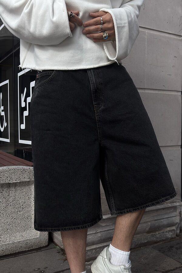 Premium Washed Black Jack Skate-Ready Shorts