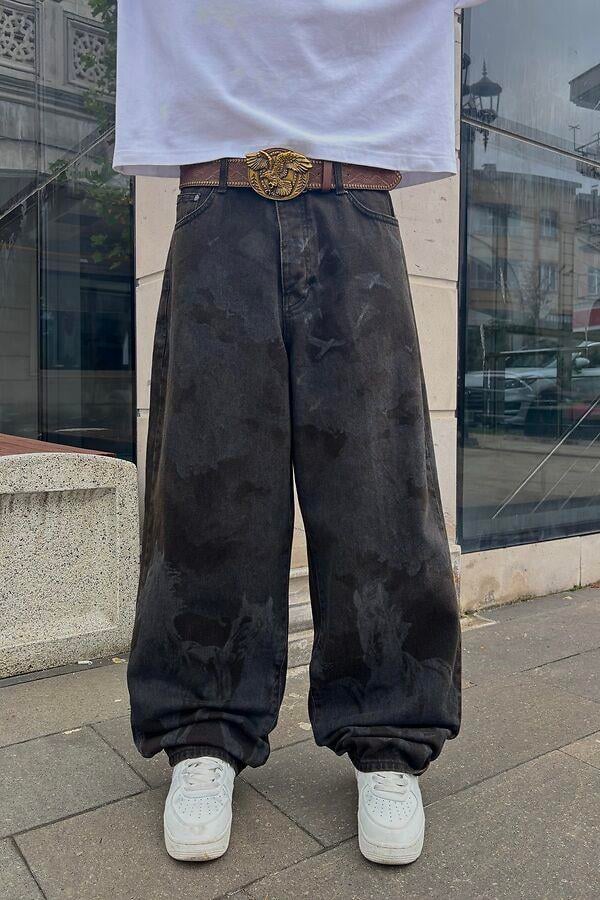 Premium Western Graphic Ballon Fit Jeans