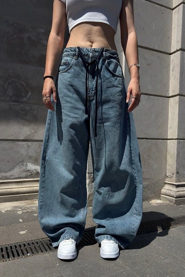  Blue Eskitme Ton Extreme Baggy Jean