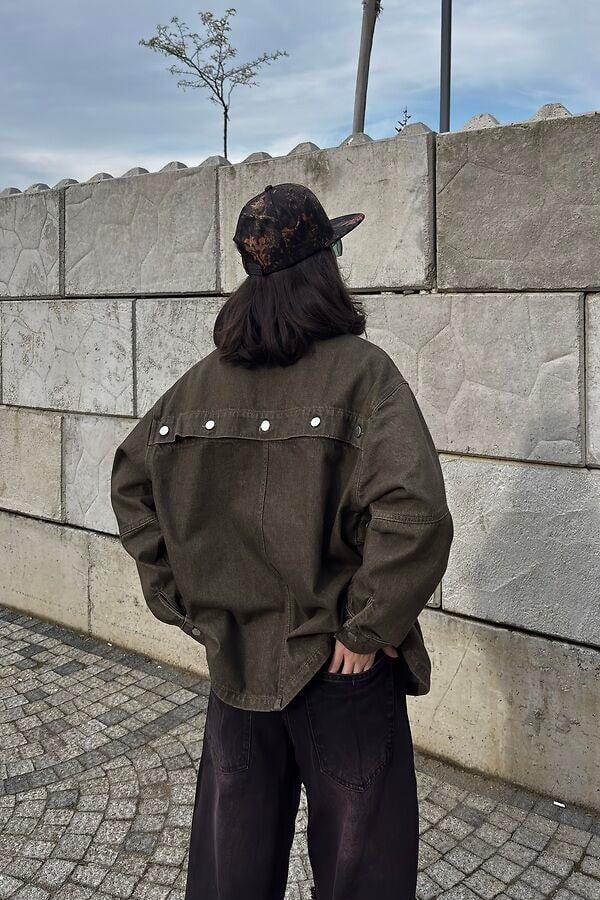 Brown With Cord Collar Jacket