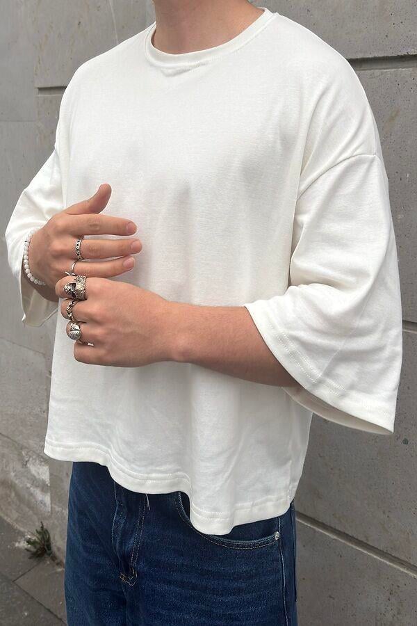 MW Premium Cream Special Structure Oversized T-shirt