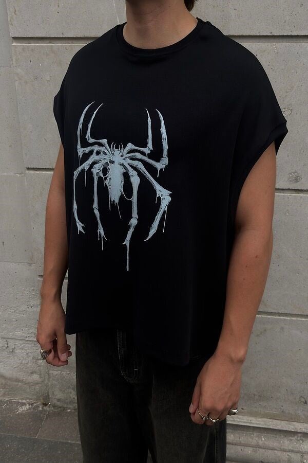 MW Premium Special Phantom Spider Oversized Sıfır Kol T-shirt