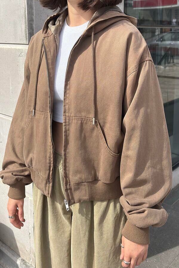 Premium Brown Daria Giacca Canvas Jacket
