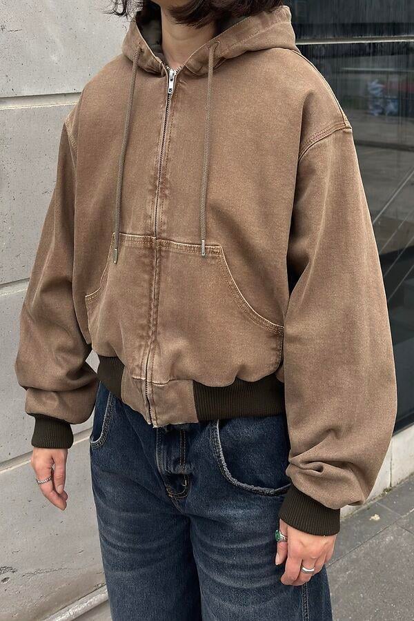 Premium Brown Daria Giacca Canvas Jacket2