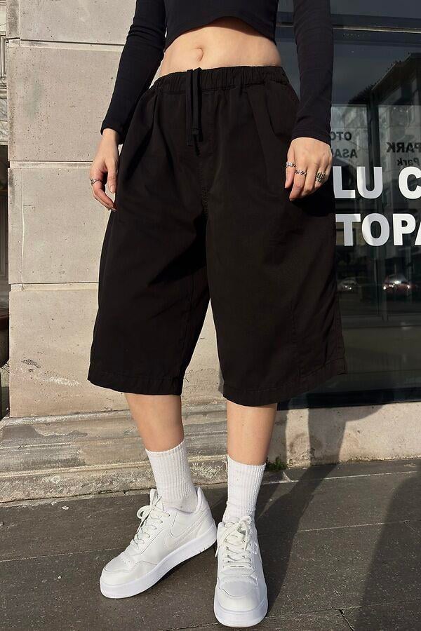 Premium Casual Bombi Black Shorts