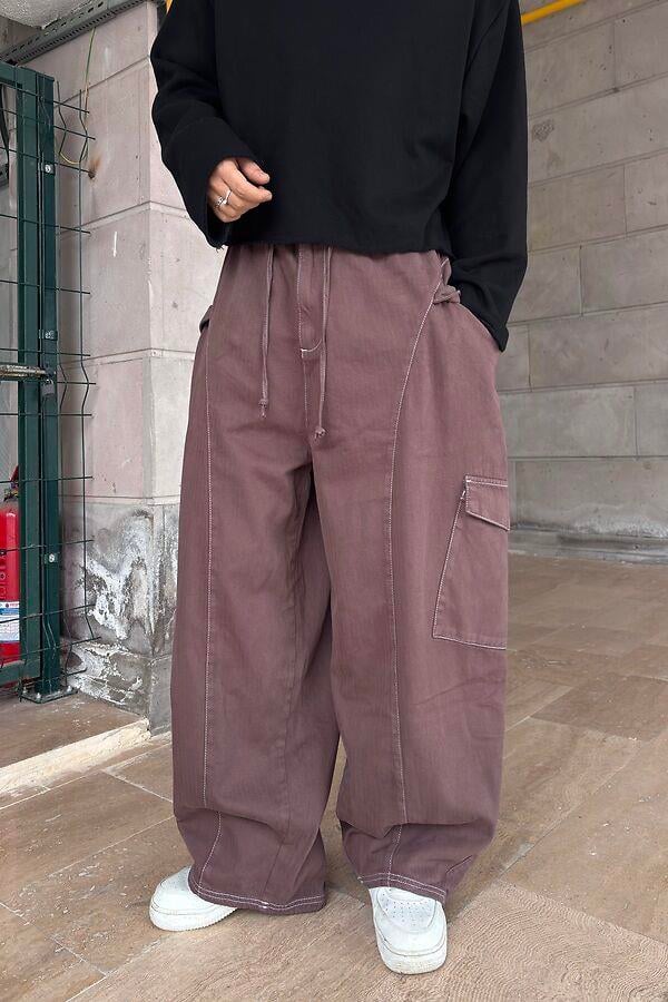 Premium Ekstreme Baggy Tie Peppercorn Cargo Pants