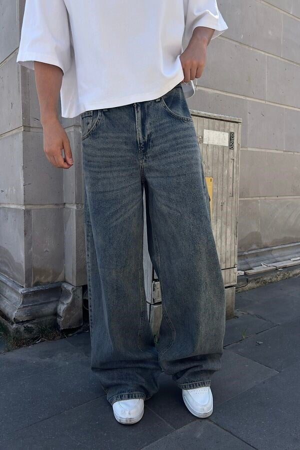 Premium Iron-Mist  Eskitmeli Ultra Baggy Jean