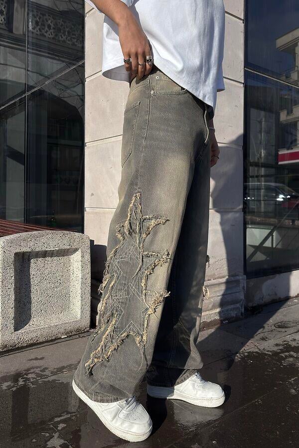 Premium Med Lappar Baggy Jean