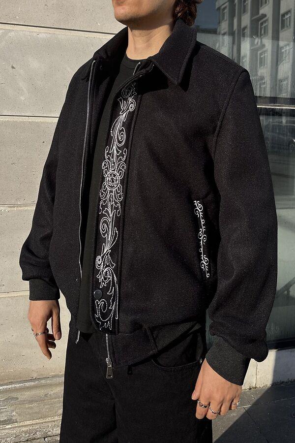 Premium Nakış İşlemeli Siyah Western Jacket