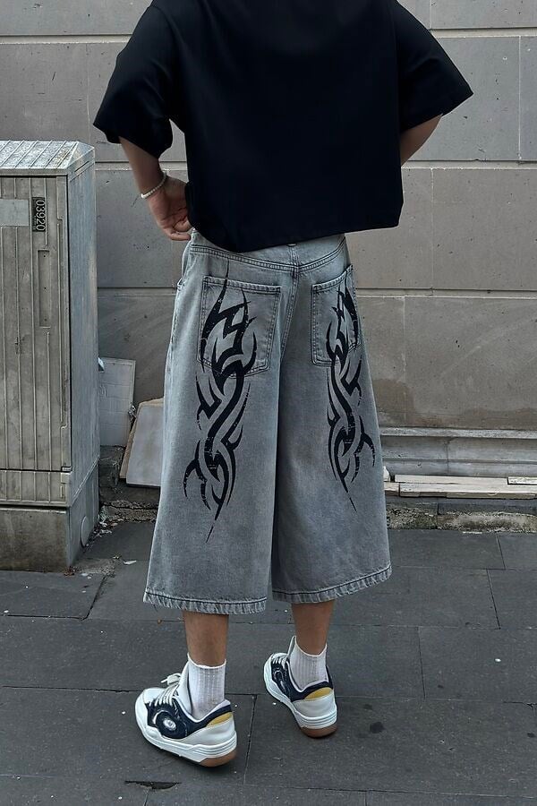 Premium Phantom Tribal Baggy Unisex Jorts