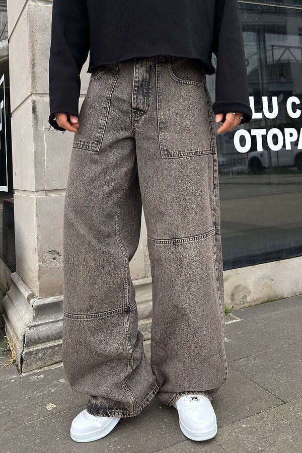 Premium Washed Baggy Fit Debossed Vintage Jeans