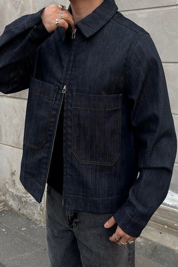 Relaxed Fit Big Pocket Rinse Denim Jacket