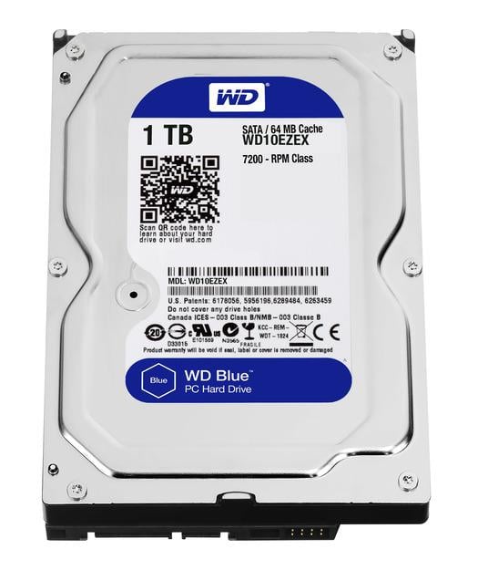 WD Caviar Blue 3.5 SATA 3 1TB 7200rpm 64MB