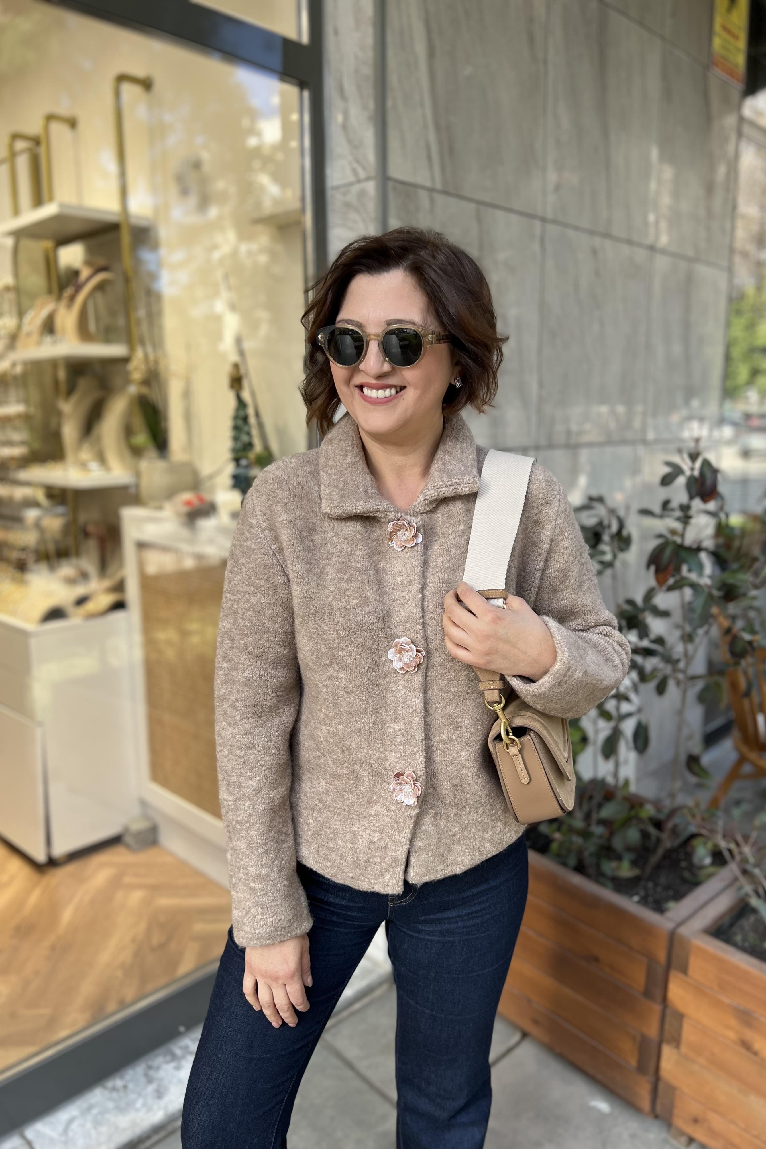 ÇİÇEK ÇITÇITLI TRİKO HIRKA