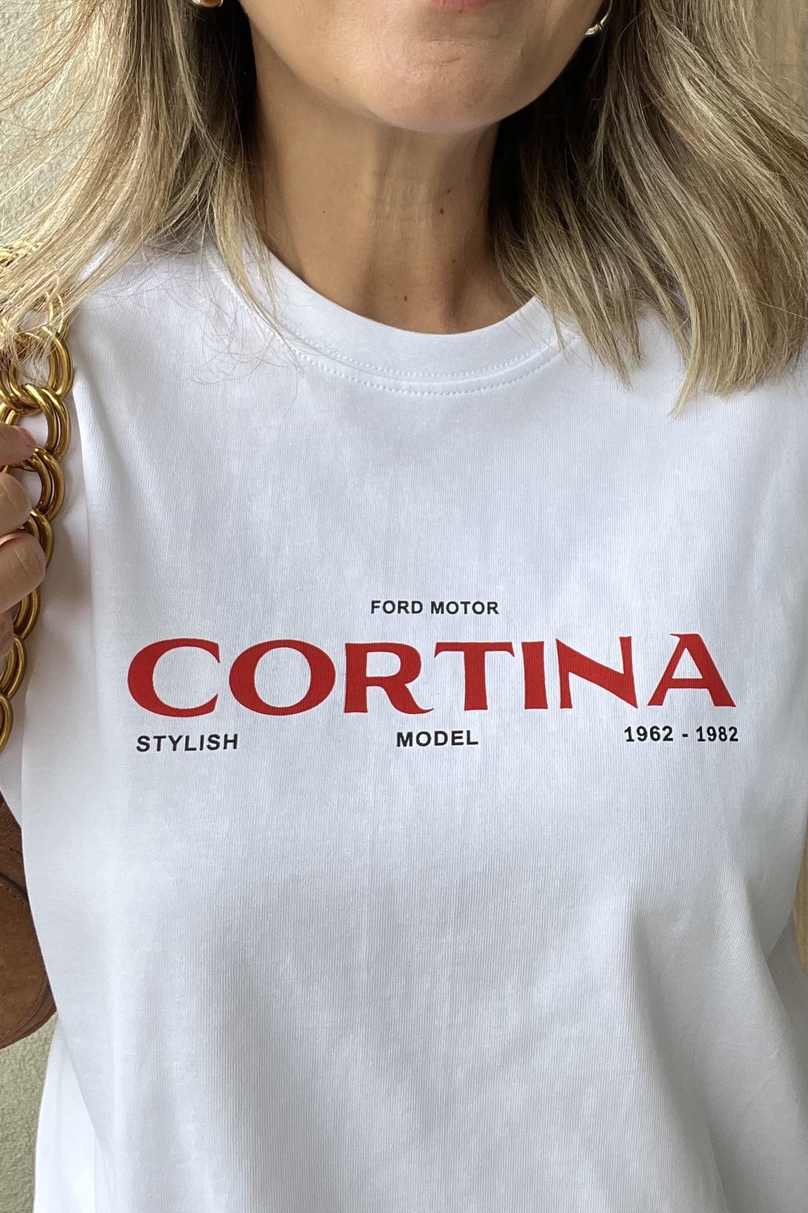 CORTINA BEYAZ OVERSİZE TİŞÖRT