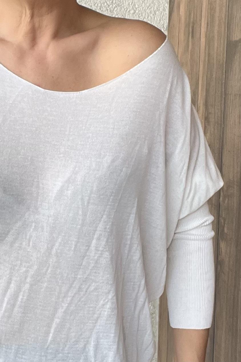 KAYIK YAKA İNCE MEVSİMLİK TRİKO - Ekru