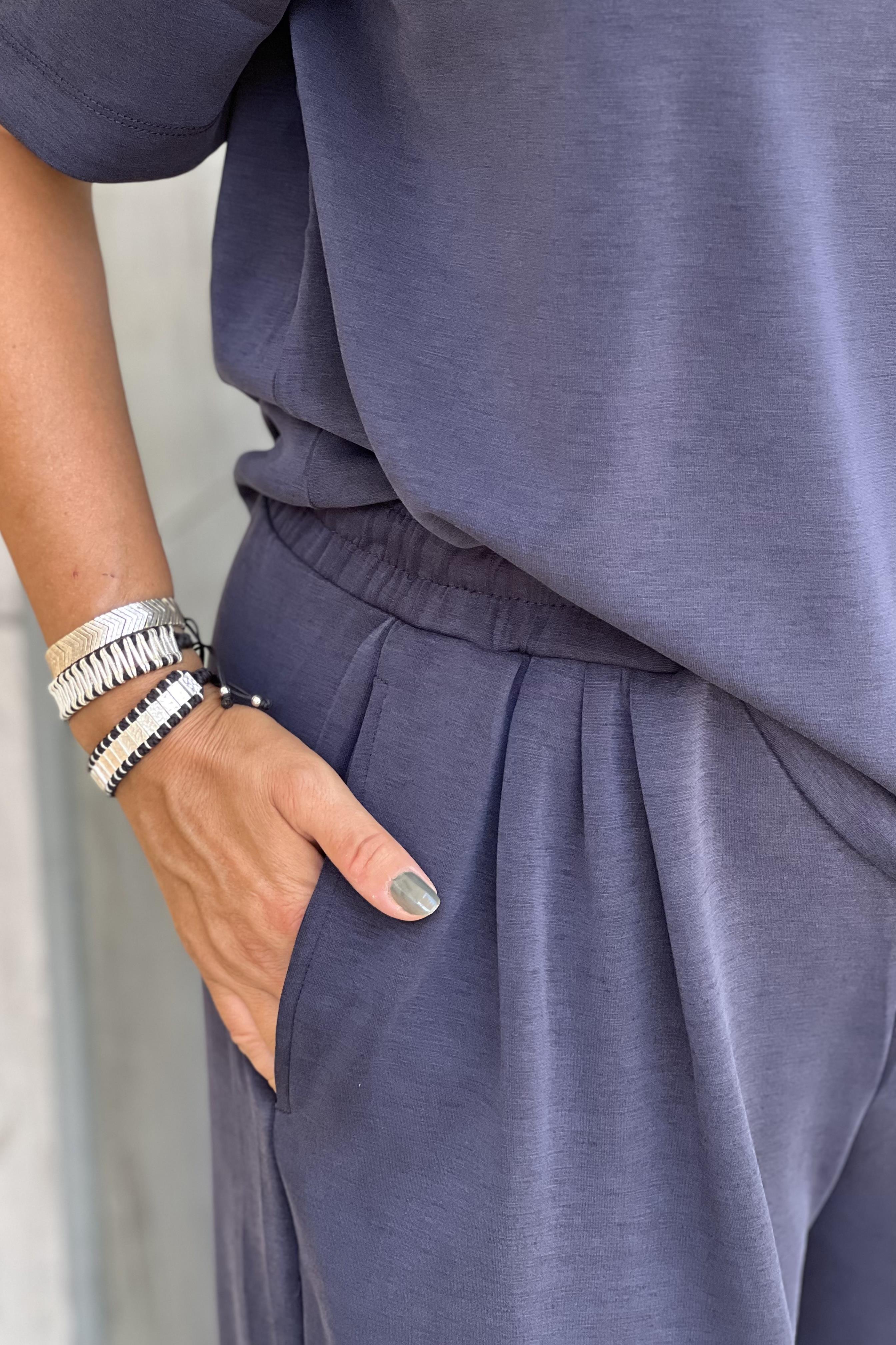 MODAL KUMAŞ BELİ LASTİKLİ LASTİKLİ  EŞOFMAN TAKIM