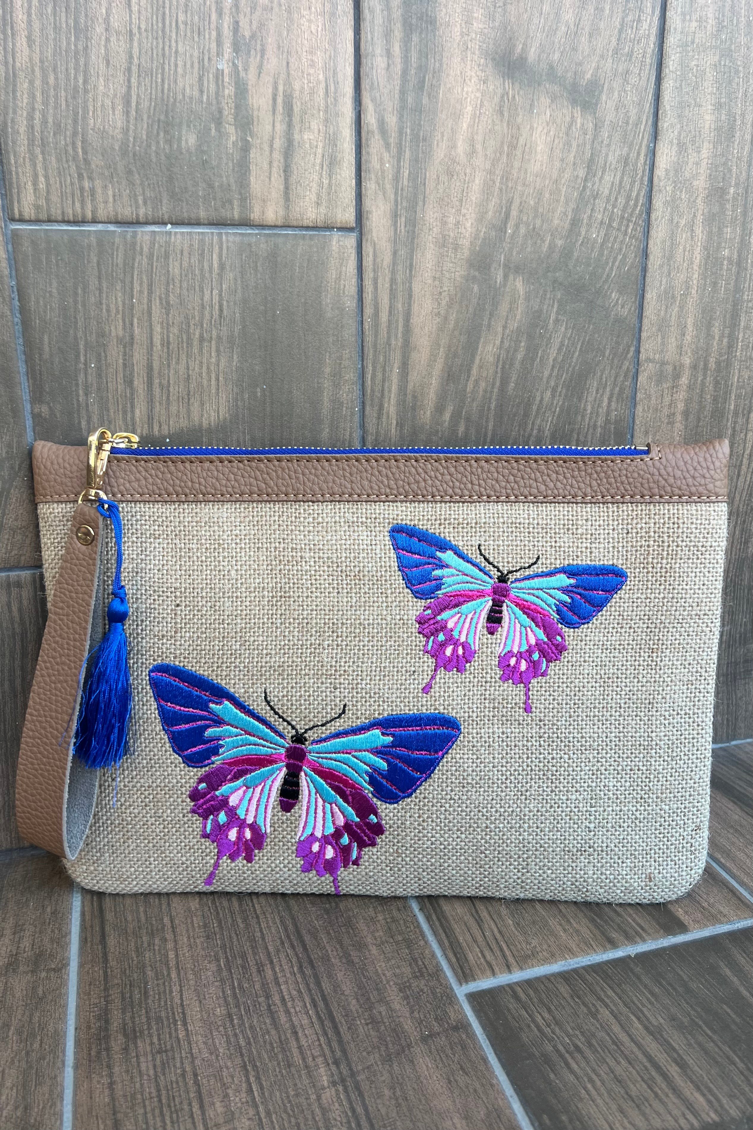 MOR KELEBEK CLUTCH ÇANTA 