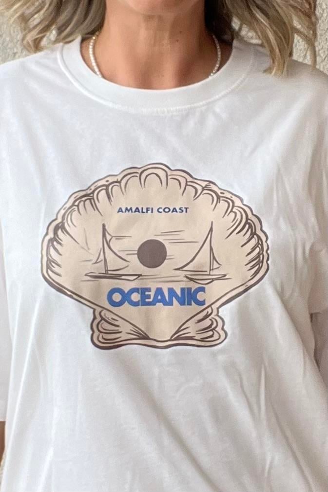 OCEANIC BASKILI OVERSİZE TİŞÖRT