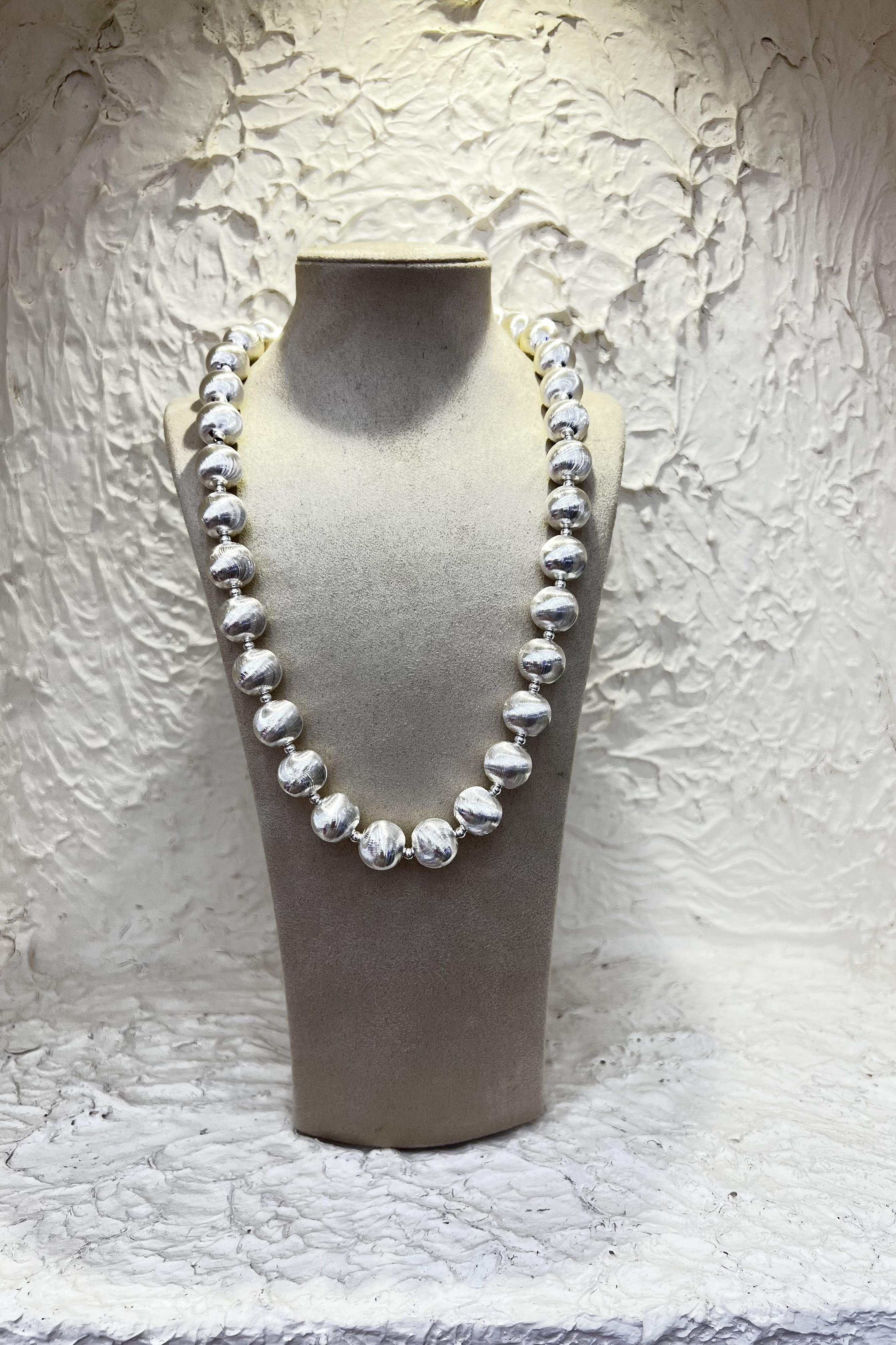 SİLVER İNCİ KOLYE 40 cm