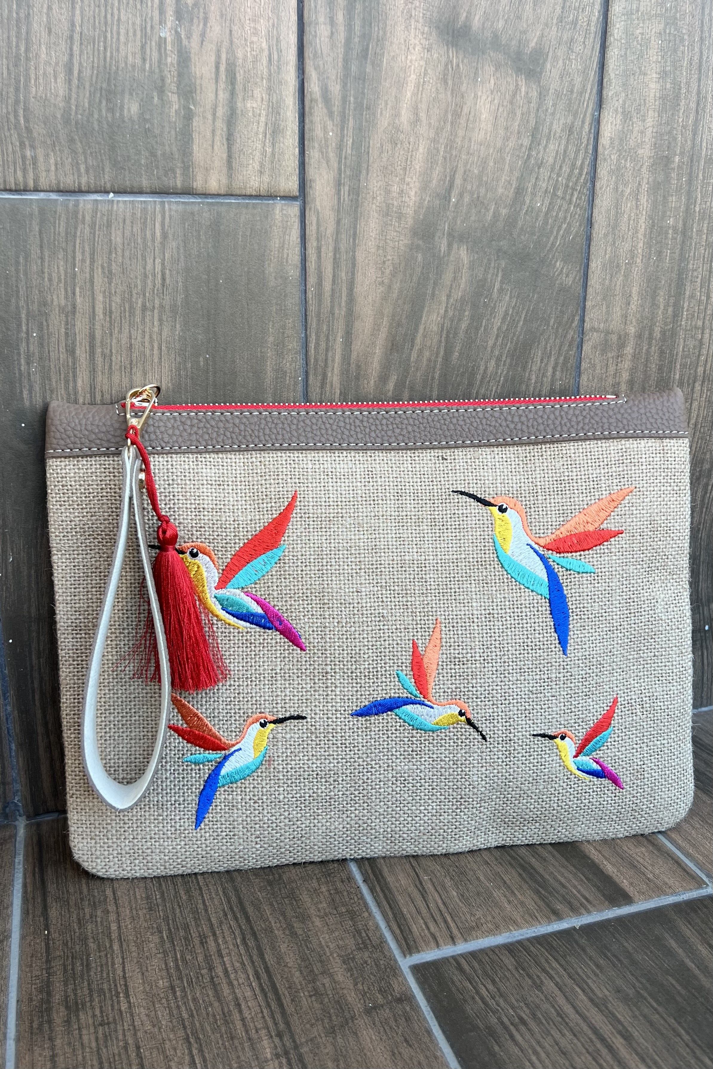 TROPİKAL KUŞLU CLUTCH 