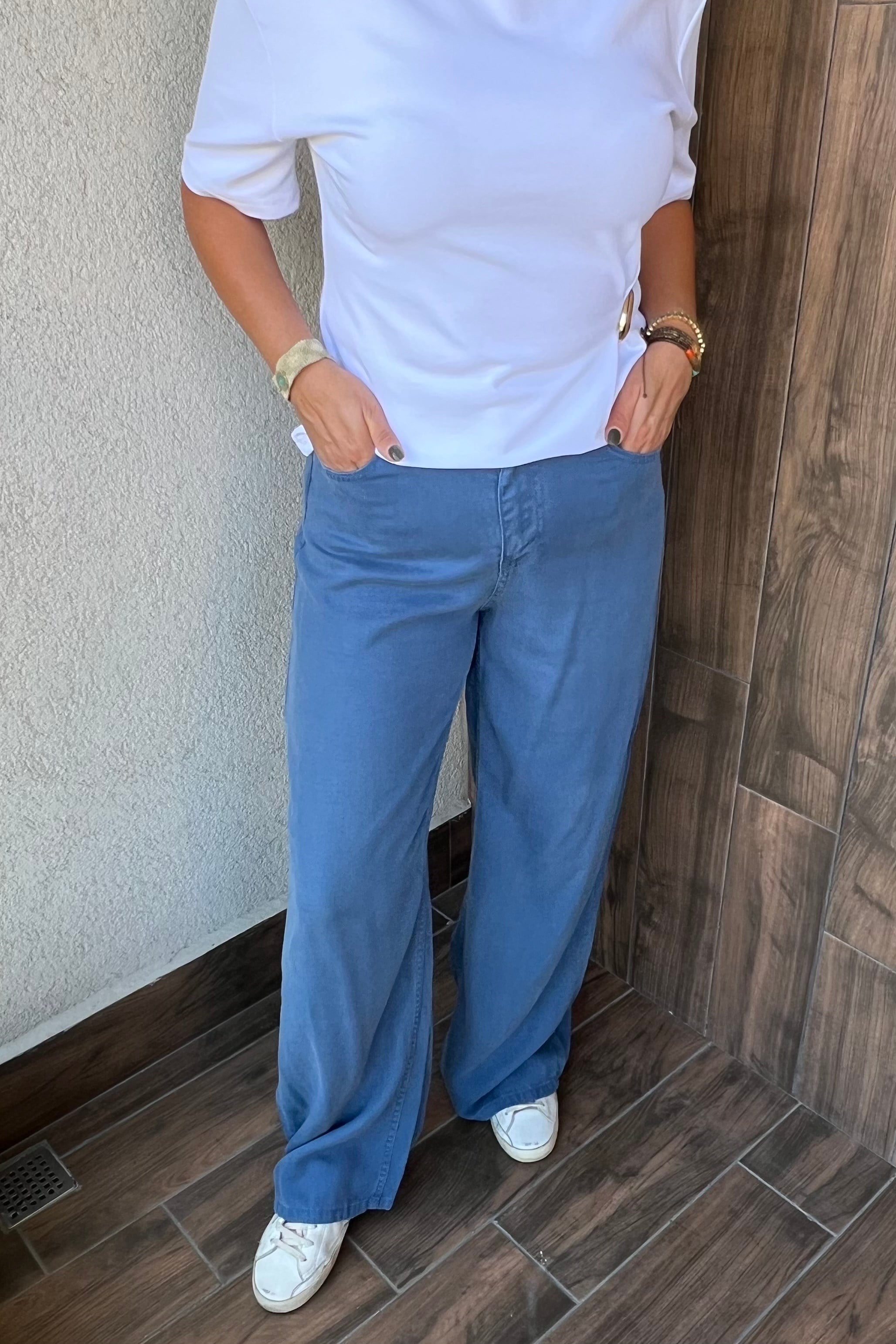 YUMUŞACIK TENCEL JEAN PANTOLON - İndigo