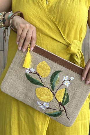 AKDENİZ LİMONLARI CLUTCH ÇANTA - Prime Serisi