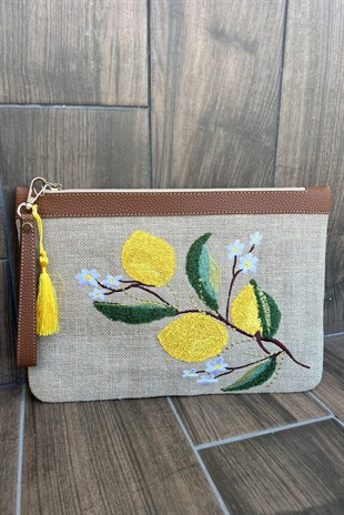AKDENİZ LİMONLARI CLUTCH ÇANTA - Prime Serisi