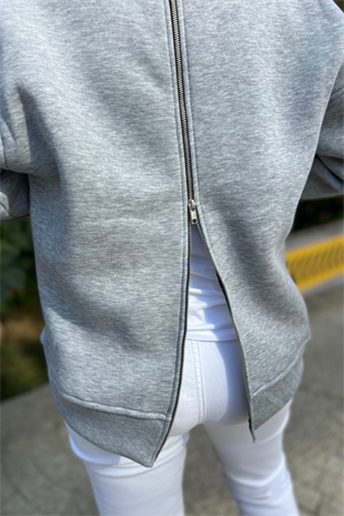 ARKASI FERMUARLI SWEATSHIRT