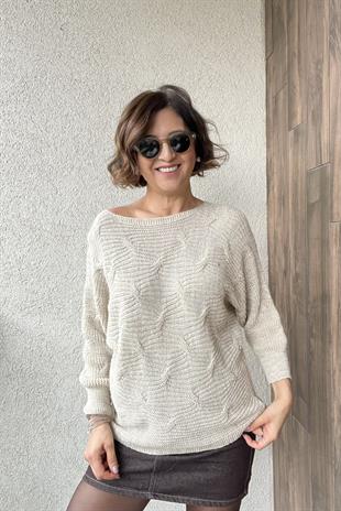 BEJ İTALYAN SİMLİ TRİKO KAZAK