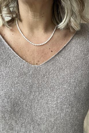 BEJ V YAKA İTALYAN VİSCOSE KAZAK