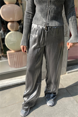 BELİ LASTİKLİ SATEN PANTOLON