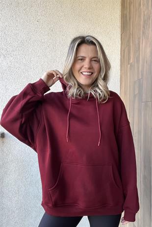 BORDO STUDİO MİCKEY TASARIM SWEATSHIRT