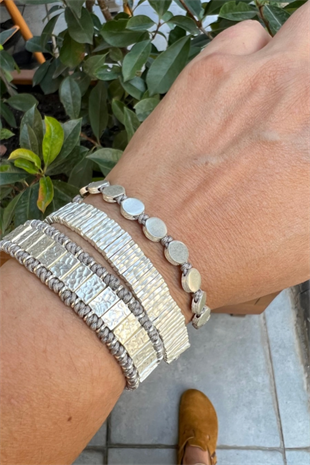 BRONZ GRİ KOMBİN BİLEKLİK