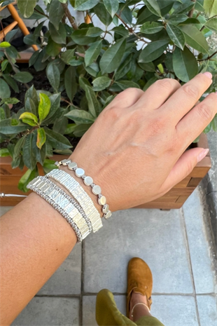 BRONZ GRİ KOMBİN BİLEKLİK