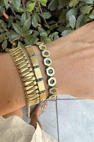 BRONZ MAVİ 3LÜ KOMBİN BİLEKLİK