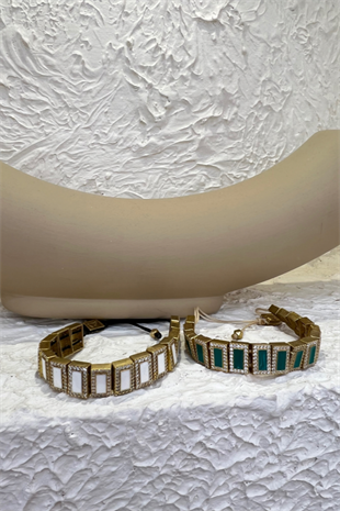 BRONZ TAŞLI BİLEKLİK