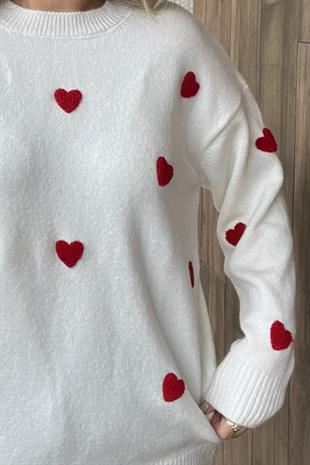 KALP DESENLİ OVERSİZE TRİKO KAZAK