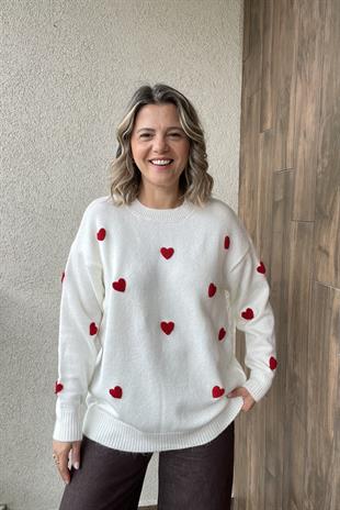 KALP DESENLİ OVERSİZE TRİKO KAZAK